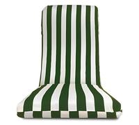 MORE FREE-Cojín Tumbona Colchón Tumbona Acolchada Classic Texturas Colchóneta para Tumbona Exterior Funda de Loneta con Cremallera Lavable Cojín Acolchado de Fibra (Verde, Pack 1 【120x50x7cm】)