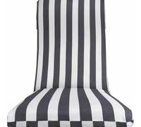 MORE FREE-Cojín Tumbona Colchón Tumbona Acolchada Classic Texturas Colchóneta para Tumbona Exterior Funda de Loneta con Cremallera Lavable Cojín Acolchado de Fibra (Blanco Y Gris, Pack 1 【120x50x7cm】)