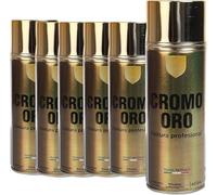 MORE FREE-Pintura Spray Especial Cromo Oro Multicolor Profesional 400ml Adecuado Metal Madera y Plástico Pack de 6 unidad