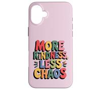 More Kindness Less Chaos Kids Boys Positive Saying Be Kind Carcasa para iPhone 16 Plus