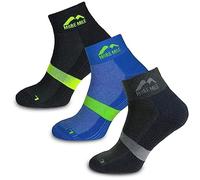More Mile Preventer Calcetines de correr para hombre, calcetines de doble capa (3 unidades, 8.5-10.5)