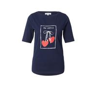 MORE & MORE Camiseta 'Cherry Hearts' azul oscuro / rojo / blanco S azul oscuro / rojo / blanco