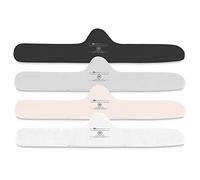 More of Me to Love Forro de algodón orgánico y bambú, paquete de 4 (blanco perla, rosa rubor, gris piedra, negro ónix), Blanco, rosa, gris, negro, Medium