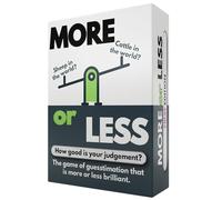 More or Less Juego de cartas de edición original,¿Qué tan bueno es tu juicio? 2 jugadores +,Divertidos juegos de cartas familiares para adultos y niños, juegos de viaje, regalo para niños y niñas