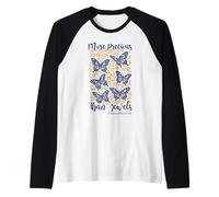 More Precious Than Jewels Proverbios Versículo de la Biblia Mariposas Camiseta Manga Raglan