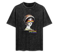 More Pride Less Prejudice LGBT Gay Pride Month Funny Quote Retro Black T-Shirt Mens tee Unisex Tops 3XL