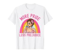 More Pride Less Prejudice LGBT Pride Month Rainbow Equality Camiseta