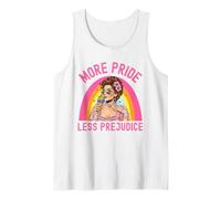More Pride Less Prejudice LGBT Pride Month Rainbow Equality Camiseta sin Mangas
