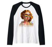 More Pride, Less Prejudice: LGBTQ+ Equality Tee Camiseta Manga Raglan