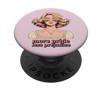 More Pride Less Prejudice Rainbow Heart Gafas de Sol Libertad PopSockets PopGrip Adhesivo