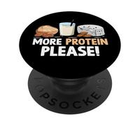 More Protein Please Levantamiento de Pesas PopSockets PopGrip Adhesivo