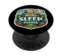 More Sleep Please - Pijama Divertido de Perezoso para Dormir Siesta PopSockets PopGrip Adhesivo