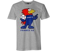 More T Vicar France 98 Vintage T Shirt - Distressed Look Print Hombres Football World Cup T Shirt