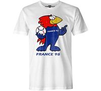 More T Vicar France 98 Vintage T Shirt - Distressed Look Print Hombres Football World Cup T Shirt