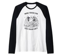 More Trash Can Less Trash Can’t Funny Rat and Toad Camiseta Manga Raglan