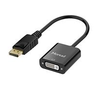 Moread Adaptador DisplayPort (DP) a DVI, Puerto de visualización Chapado en Oro a Adaptador DVI-D (Macho a Hembra) Compatible con computadora, computadora, Laptop, PC, Monitor, proyector, HDTV, Color