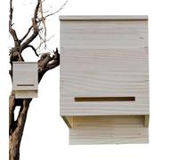 Moreeulsi Casas de murciélagos para Exteriores, de murciélagos de Madera, Gallo Artificial, Refugio de conservación de murciélagos Resistente a la Intemperie para murciélagos para aterrizar y