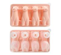 Moreeulsi Fun Ice Trays - Bandeja de bebidas novedosa - Moldes de silicona con 4 cavidades en forma de alpaca, accesorio de cocina para bebidas, café, cócteles
