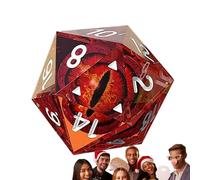 Moreeulsi Juego de Dados RPG - 20 Lados Dados de Juego | Juego de Dados RPG de poliedro de diseño Hecho a Mano con Bordes Afilados y Hermosas inclusiones para la estética