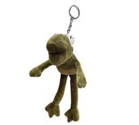 Moreeulsi Llavero de Peluche de Rana rellena | Llavero con Colgantes de Peluches de Rana | Llavero de Rana Que no se decolora, Llavero de Cadena para teléfono amigable con la Piel
