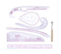 Moreeulsi Regla De Costura De 7 Piezas, Juego De Reglas De Costura Y Sastrería, Regla Curva Francesa Para Corte Y Confección, Accesorios Para Amantes La Costura Para Diseño Patrones Sastre