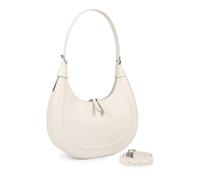 MoreFarther Bolso Bandolera Mujer de Cuero, Bolso de Hombro Ajustable en Forma de Media Luna para Mujer, Elegante y Moderno Handbags for Women para Trabajo, Viaje, Diario (Blanco)