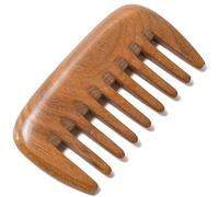 Moreinday Peine de madera de bolsillo peine de dientes anchos peine de pelo desenredante peine de sándalo para el cabello para hombres y mujeres