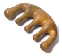 Moreinday Peine de masaje de madera, masajeador de cuero cabelludo de madera, Gua Sha para relajarse el estrés, peine Loc para Sisterlocks - Sándalo verde