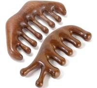 Moreinday Peine de masaje de madera para cuero cabelludo, peine de madera para el cuero cabelludo para relajarse el estrés, peine para el cabello para mujeres, peine guasha para hombres