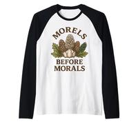 Morel Hunter Humor Morillas Antes de la Moral Camiseta Manga Raglan