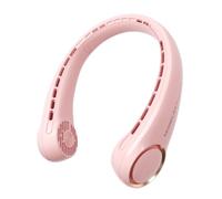 Morelax Ventilador de Cuello Portátil, 3 Velocidades Ajustables, Funcionamiento Silencioso, Batería USB Recargable 4000mAh, Ligero y Compacto, Ideal para Casa, Viajes y Actividades al Aire Libre, Rosa