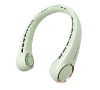 Morelax Ventilador de Cuello Recargable, 3 Niveles de Velocidad, Silencioso, Batería USB 4000mAh, Portátil y Ligero, Perfecto para Hogar, Viajes y Actividades al Aire Libre, Verde