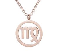 Morella Collar Acero Inoxidable Oro Rosa con Colgante Signo del Zodiaco en Bolsa de Terciopelo