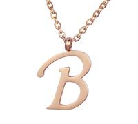Morella Collar de Oro Rosa y Acero Inoxidable con Colgante Letras