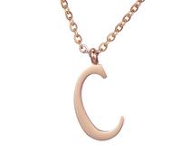 Morella Collar de Oro Rosa y Acero Inoxidable con Colgante Letras