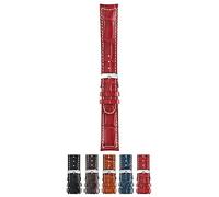 Morellato Correa de reloj para hombre, colección MANUFATTI, mod. GUTTUSO, de piel de becerro con estructura de cocodrilo - A01U3882A59, morado, 18mm, Correa