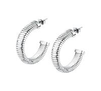 MORELLATO Pendientes de mujer de acero, colección Onda, círculos - SAZP07, Media, Metal, Sin gemas.