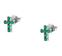 MORELLATO Pendientes Mujer en Plata 925 Reciclada, Colección TESORI, Forma de Cruz, Regalo para Mujer