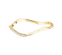 Morellato Pulsera para mujer de acero, cristales, brazalete con ondas, colección Design