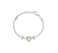 Morellato Pulsera para mujer de acero, cristales, colección Drops, corazón - SCZ1396, Taglia Unica, Metal, Sin gemas.
