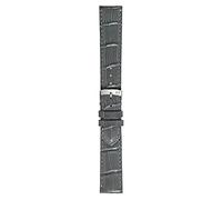 Morellato Samba Alligator - Correa de reloj de piel de becerro en relieve, hebilla de acero inoxidable, colección Performance, gris oscuro, Medium, Contemporáneo