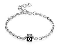Morellato SCU11 - Black&White - Pulsera de Mujer de Acero Inoxidable con ágatas