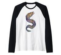 Morena Abstracto Océano Arte Vida Marina Colorido Camiseta Manga Raglan