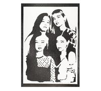 moreno-mata Blackp... Autentico Graffiti Hecho a Mano Handmade Poster Musica Laminas Decorativas Pared Cuadros Decoracion Salon Modernos Regalos Originales para Hombre y Mujer