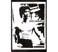 moreno-mata Bruce Lee Autentico Graffiti Hecho a Mano Handmade Poster Peliculas Laminas Decorativas Pared Cuadros Decoracion Salon Modernos Regalos Originales para Hombre y Mujer