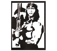 moreno-mata Conan el Barbaro Arnold Autentico Graffiti Hecho a Mano Handmade Poster Peliculas Laminas Decorativas Pared Cuadros Decoracion Salon Modernos Regalos Originales para Hombre y Mujer