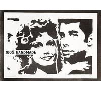 moreno-mata Grea... Olivia y John Autentico Graffiti Hecho a Mano Handmade Poster Peliculas Laminas Decorativas Pared Cuadros Decoracion Salon Modernos Regalos Originales para Hombre y Mujer