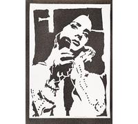 moreno-mata Lana del... Autentico Graffiti Hecho a Mano Handmade Poster Musica Laminas Decorativas Pared Cuadros Decoracion Salon Modernos Regalos Originales para Hombre y Mujer