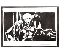 moreno-mata Lob... Autentico Graffiti Hecho a Mano Handmade Poster Superheroes Laminas Decorativas Pared Cuadros Decoracion Salon Modernos Regalos Originales para Hombre y Mujer