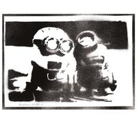 moreno-mata Mini... Autentico Graffiti Hecho a Mano Handmade Poster Peliculas Animacion Mi Villano... Laminas Decorativas Pared Cuadros Decoracion Salon Modernos Regalos Originales para Hombre y Mujer